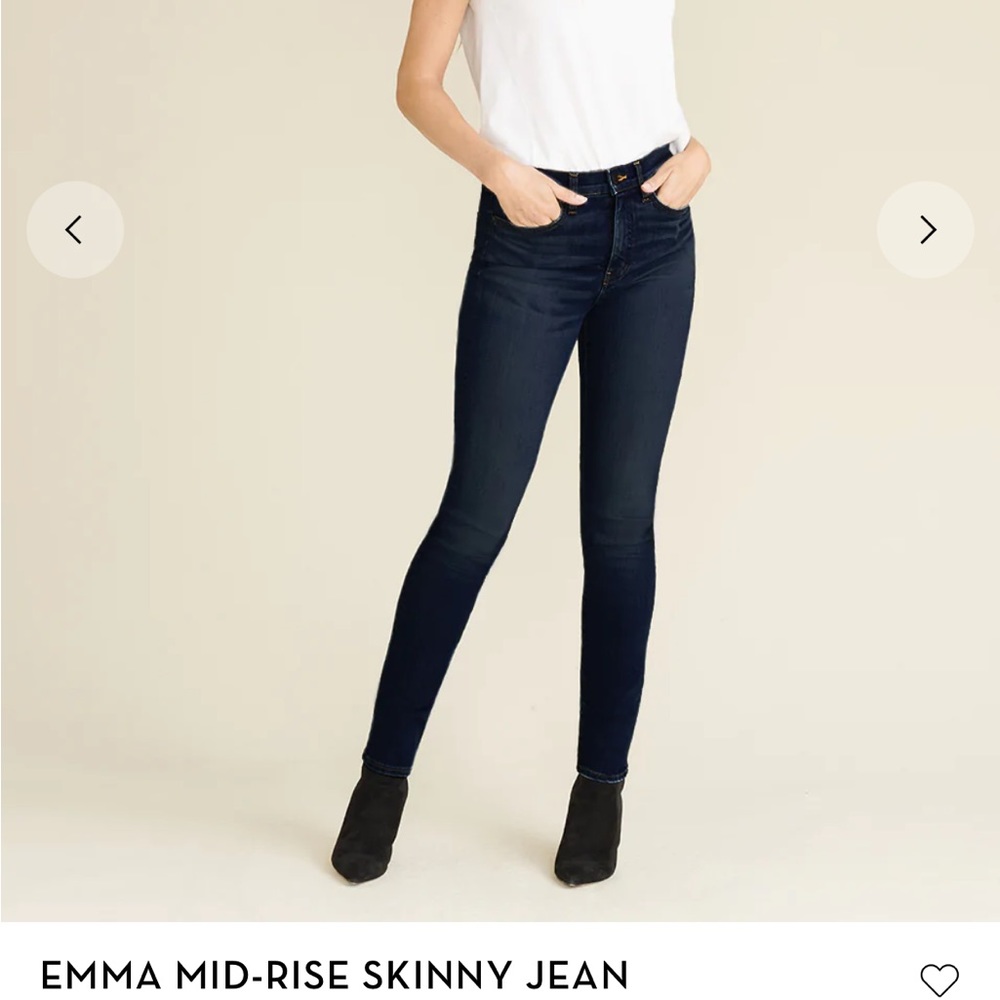 VERONICA BEARD Emma Mid-Rise Skinny Jean in Dark Ink NWOT